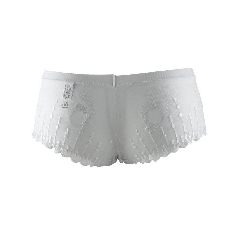 LOU PARIS Shorty Femme Microfibre PETILLANTE Blanc