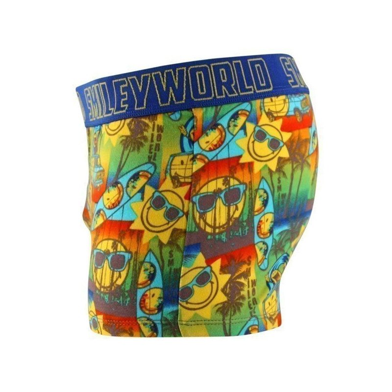 SMILEY WORLD Boxer Homme Coton COOL BEACH Multicolore