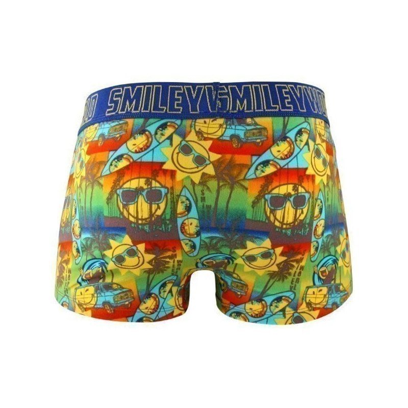 SMILEY WORLD Boxer Homme Coton COOL BEACH Multicolore