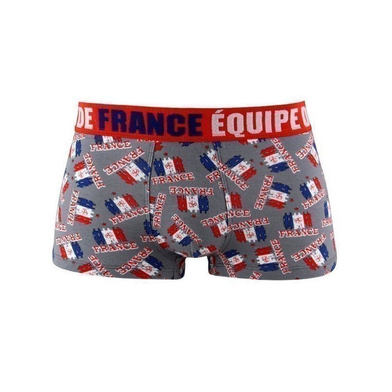 FFF Boxer Garçon Coton SUPPORTER Gris