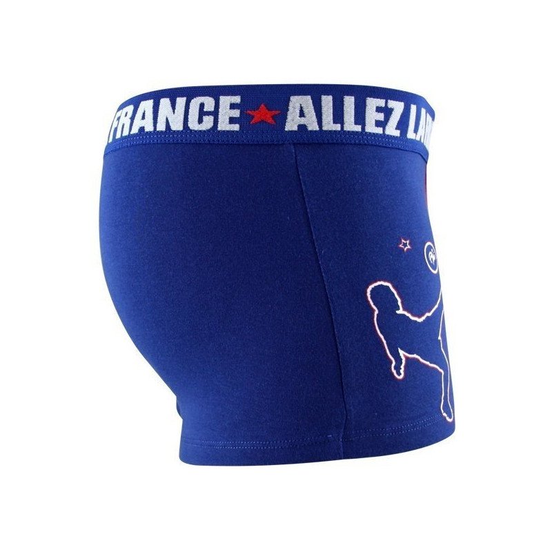 FFF Boxer Garçon Coton CAPITAINE Bleu