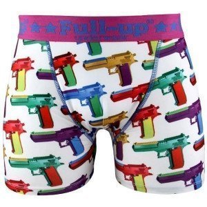 FULL UP Boxer Homme Microfibre GUN Blanc