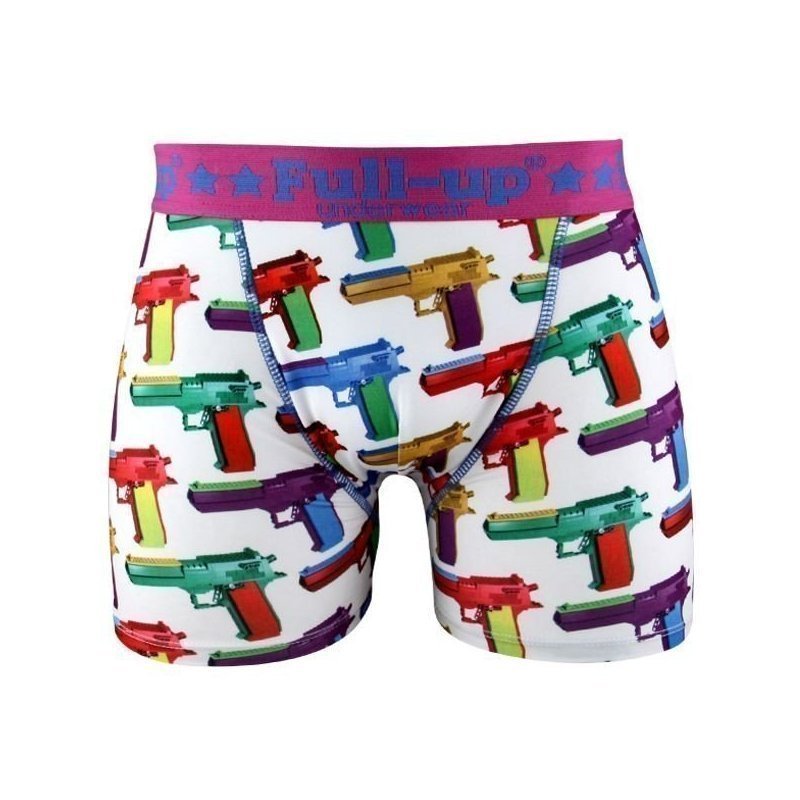 FULL UP Boxer Homme Microfibre GUN Blanc