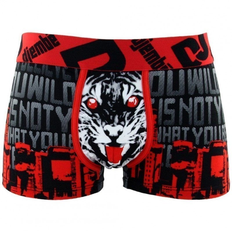 DJEMBE Boxer Homme Coton WILD Rouge