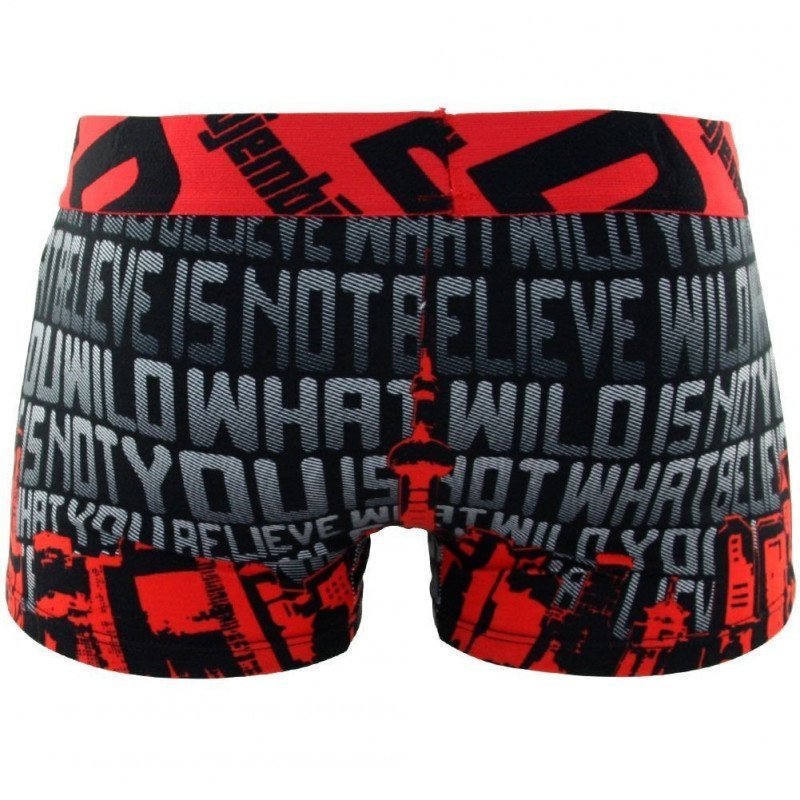 DJEMBE Boxer Homme Coton WILD Rouge