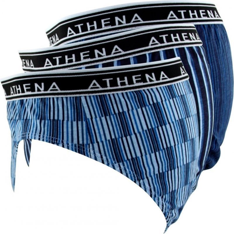 ATHENA Lot 3 Slips Homme Coton TONIC Bleu