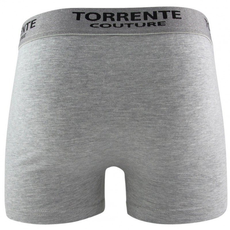 TORRENTE COUTURE Boxer Homme Coton CLASSIC Gris chiné