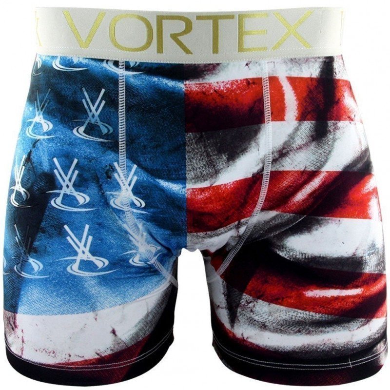 VORTEX Boxer Homme Microfibre FLAG Rouge