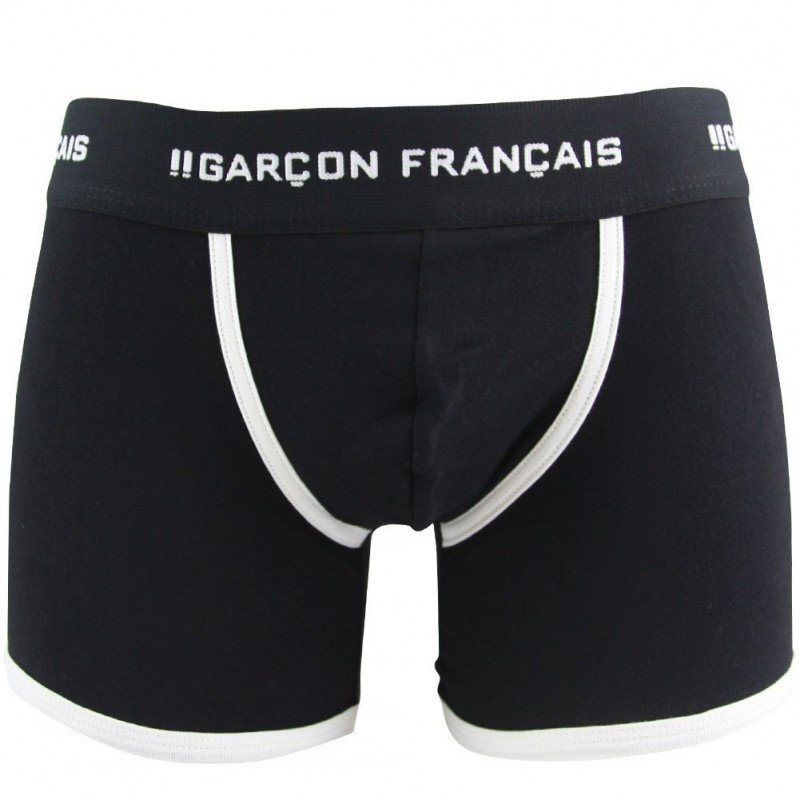 GARCON FRANCAIS Boxer Homme Coton LILLE Noir