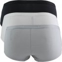 DIM Lot de 3 Boxers Femme Coton Stretch LESUNIS Noir Blanc Gris