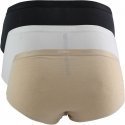 DIM Lot de 3 Boxers Femme Coton Stretch LESUNIS Blanc Pêche Noir