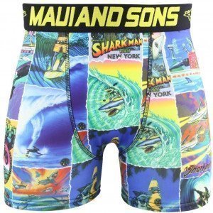 MAUI AND SONS Boxer Homme Microfibre SHARKMAN Jaune