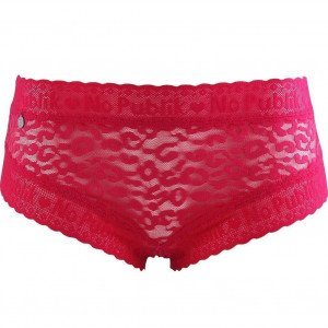 NO PUBLIK Shorty Femme Dentelle LEOPARD Rose