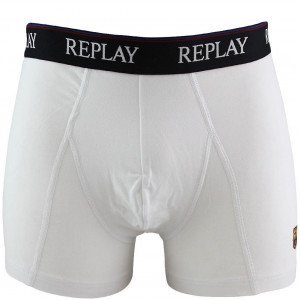 REPLAY Boxer Homme Coton UNI Blanc FC BARCELONE