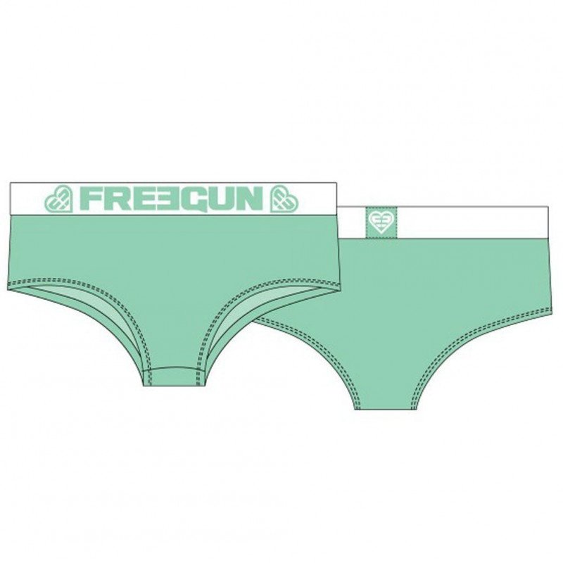 FREEGUN Shorty Femme Microfibre BMASSA Vert Blanc