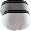 DJEMBE Lot de 2 Slips Homme Coton GENTLEMANX2 Blanc Gris