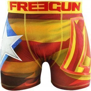 FREEGUN Boxer Homme Microfibre CATPLA Jaune Rouge