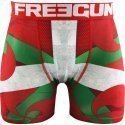 FREEGUN Boxer Homme Microfibre BASPLA Vert Rouge