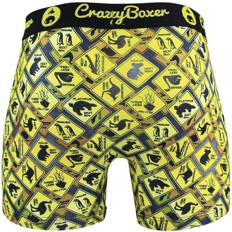 CRAZYBOXER Boxer Homme Microfibre BM4ASS9 PANNEAUX Jaune Noir