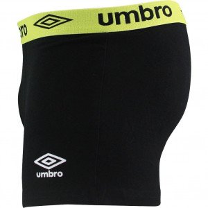 UMBRO Boxer Homme Coton BCASS3 Noir Vert