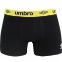 UMBRO Boxer Homme Coton BCASS3 Noir Jaune