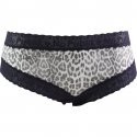 NO PUBLIK Shorty Femme Microfibre Dentelle PANTHERE Anthracite