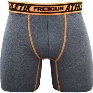 FREEGUN Boxer Long Homme Microfibre ATH Anthracite Orange AKTIV