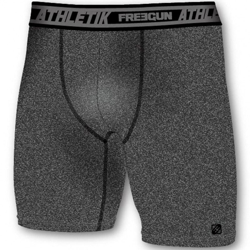 FREEGUN Boxer Long Homme Microfibre ATH Anthracite Noir AKTIV