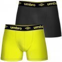 UMBRO Lot de 2 Boxers Homme Microfibre BMX2SOFT Jaune Noir