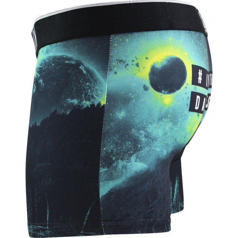 NO PUBLIK Boxer Homme Microfibre DARKNESS Noir Vert