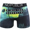 NO PUBLIK Boxer Homme Microfibre DARKNESS Noir Vert