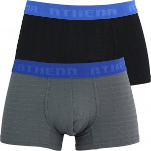 ATHENA Lot 2 Boxers Homme Microfibre MICRO3D Gris Noir