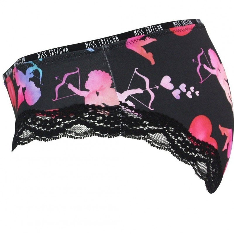 FREEGUN Shorty Femme Microfibre Dentelle BDMCUP Noir