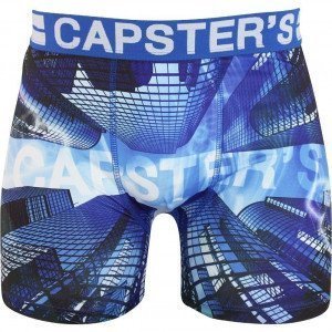 CAPSTER'S OFFICIAL Boxer Homme Microfibre CIT Bleu Blanc