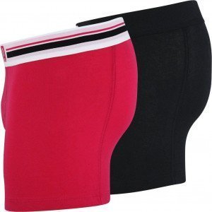 PUMA Lot de 2 Boxers Homme Coton PLACED LOGO Rose Noir