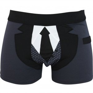 DJEMBE Boxer Homme Microfibre SCOTCH Anthracite Noir