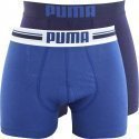 PUMA Lot de 2 Boxers Homme Coton PLACED LOGO Roi Marine