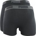 PUMA Lot de 2 Boxers Homme Coton BASIC Noir Noir