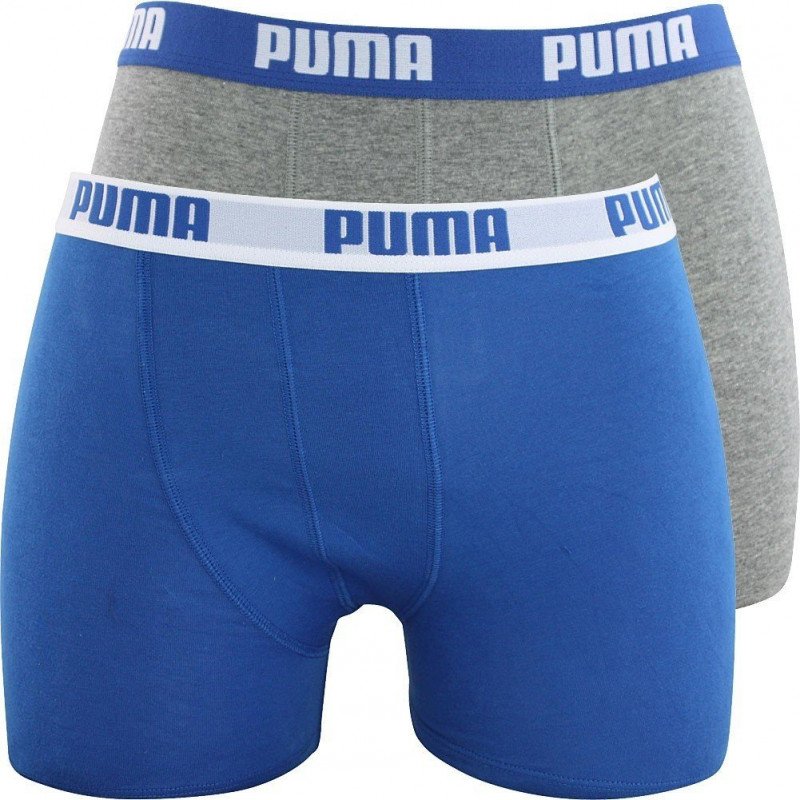 PUMA Lot de 2 Boxers Garçon Coton BASIC Souris Bleu