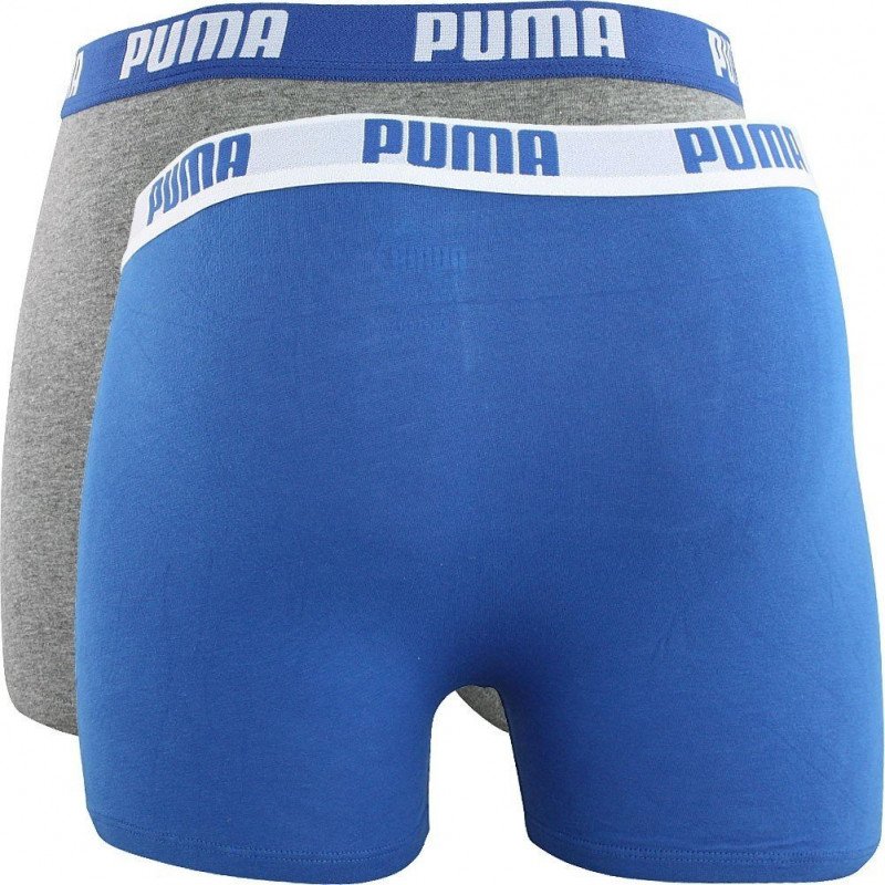 PUMA Lot de 2 Boxers Garçon Coton BASIC Souris Bleu