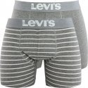 LEVI'S Lot de 2 Boxers Homme Coton VINTAGE STRIPE Souris chiné