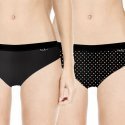 LITTLE MARCEL Lot de 2 Shortys Femme Microfibre BMMOTIFX2C POIS Noir