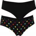 LITTLE MARCEL Lot de 2 Shortys Femme Microfibre BMMOTIFX2C POIS Noir