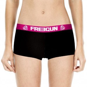 FREEGUN Boxer Fille Coton SHOCASSA Noir Rose