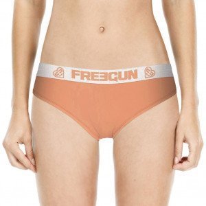 FREEGUN Shorty Femme Microfibre BMASSA Abricot Blanc