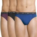 DIM Lot 3 Slips Homme Coton STRETCH Violet intense Bleu atlantique Noir