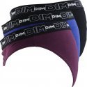 DIM Lot 3 Slips Homme Coton STRETCH Violet intense Bleu atlantique Noir