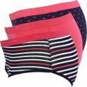 DIM Lot de 3 Boxers Femme Coton POCKETS STRETCH Pretty Rose