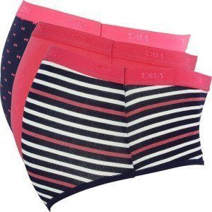 DIM Boxer da donna set di 5 | Les Pockets Ecodim Soft Touch | Cotton Stretch | Extra Flat Finishes | Everyday Comfort | Multicolore, Nero/bianco/grigio/bianco, XXS-XS