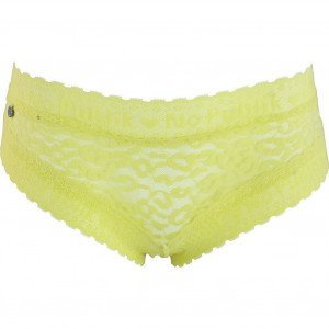 NO PUBLIK Shorty Femme Dentelle LEOPARD Jaune